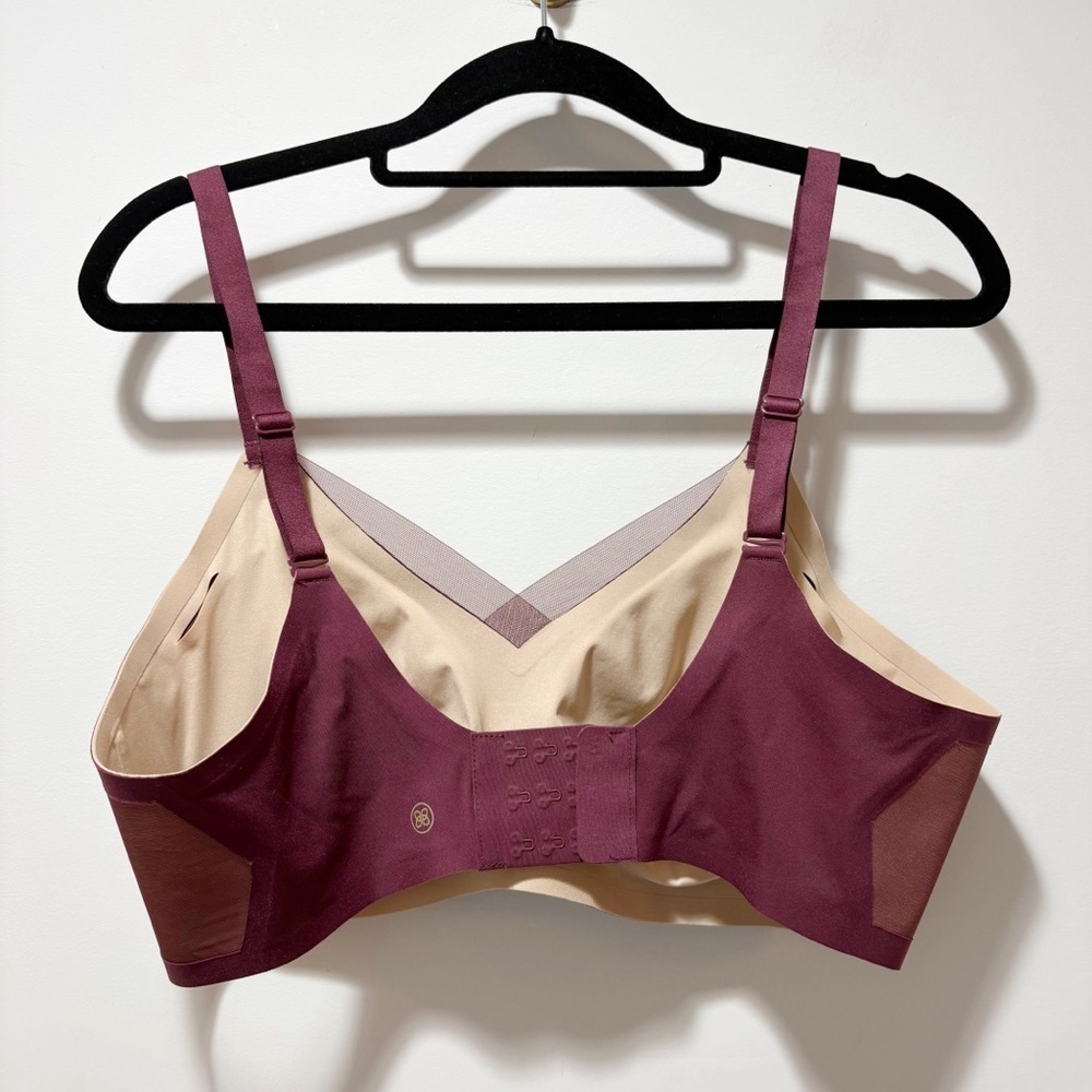Honeylove Crossover Bra Size XL Fig Maroon Red Wireless Wireless Smoothing - Picture 4 of 14